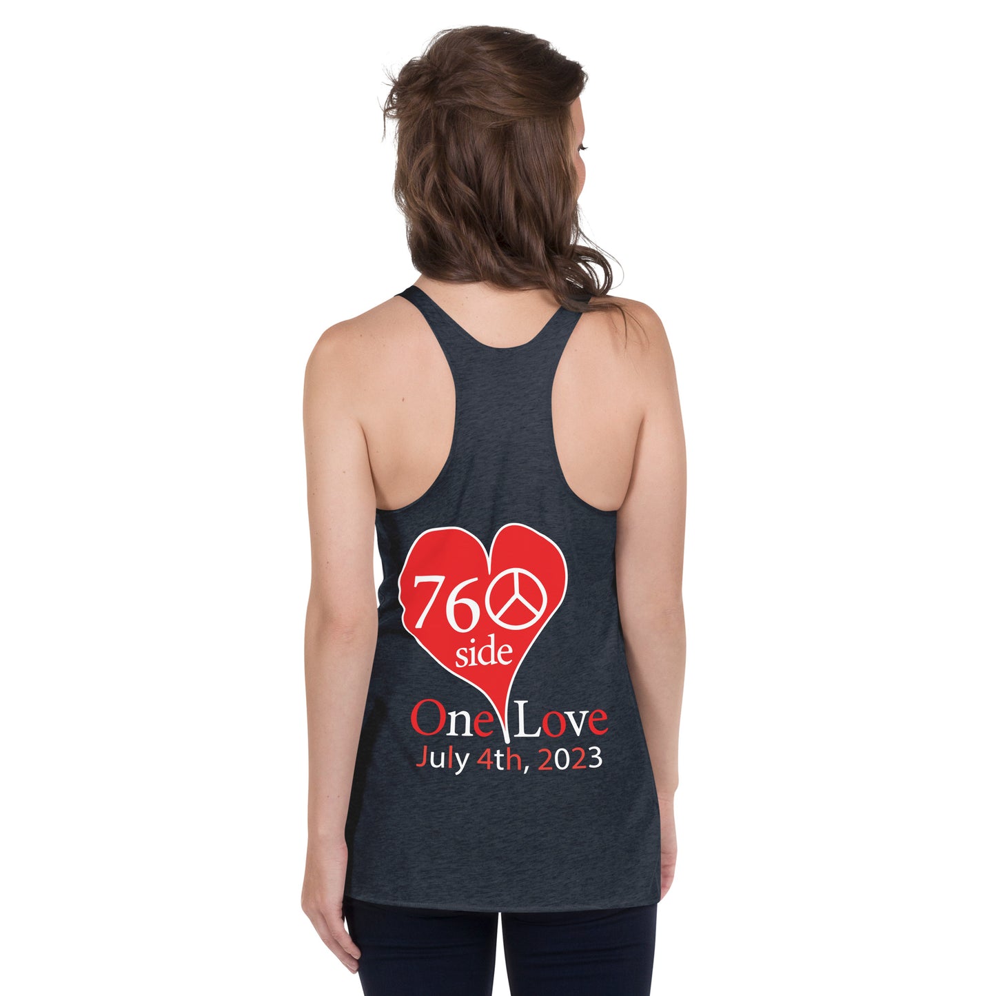 AFP 4th July One Love Women's Racerback Tank